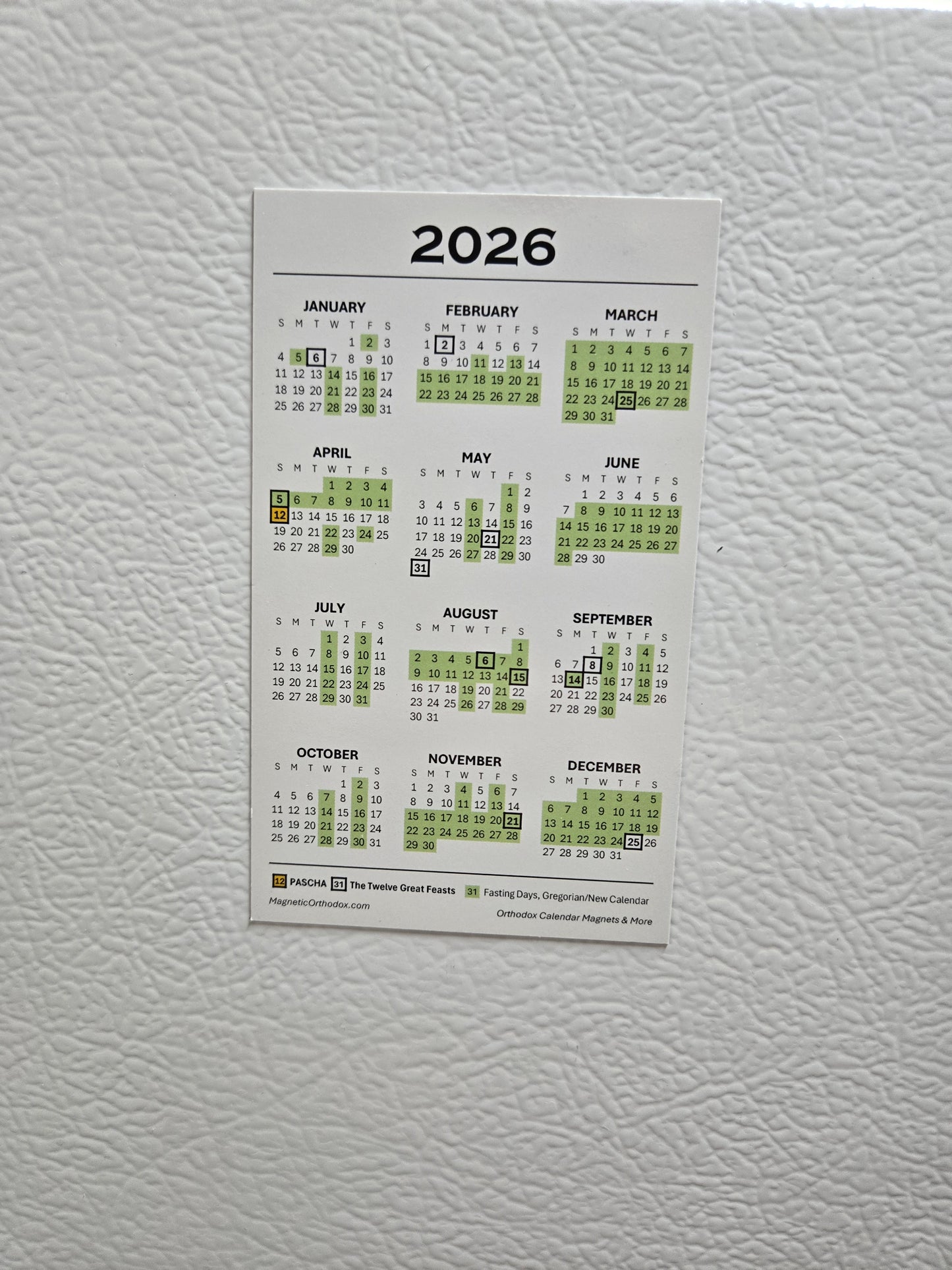 Parish Pack - Save 50% - 20 magnets, 3x5 New Calendar